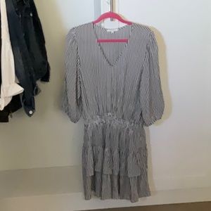 Great year round dress goes with sandals, booties or boots.  No wrinkle rayon!